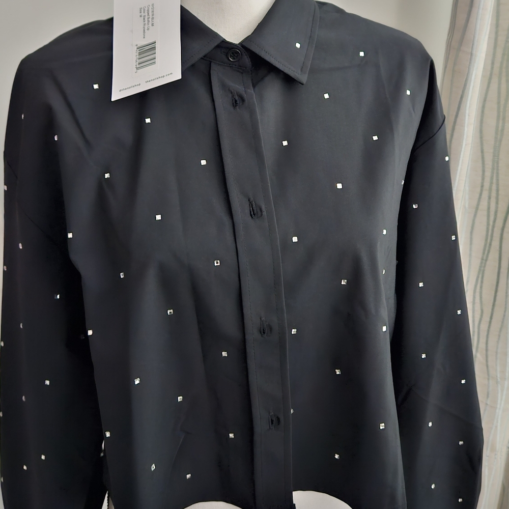 Embellished Button Down Top